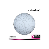 Plafoniera HARMONY LUX Ø 30 cm E27 Max 60W Vetro Bianco e Cromo – Rabalux 3852