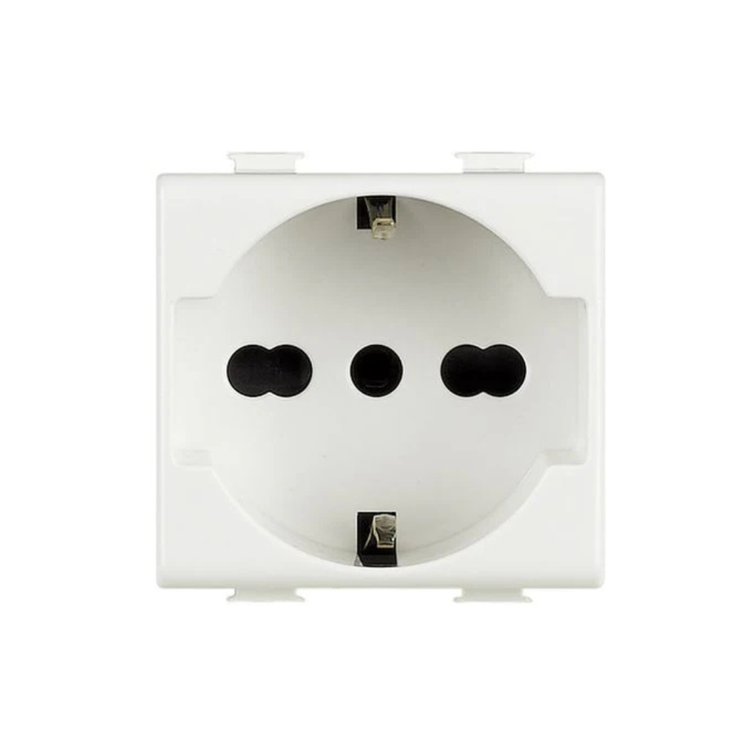 Presa modulare 10/16 A - 250Vac 2P+T standard tedesco AM5440/16