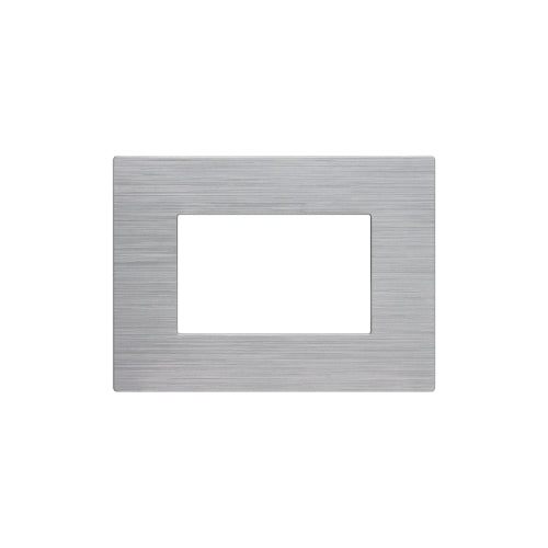 Placca Tecnopolimero Spazzolato T3-Joy 3P Silver M5003SL-9 comp. Matix