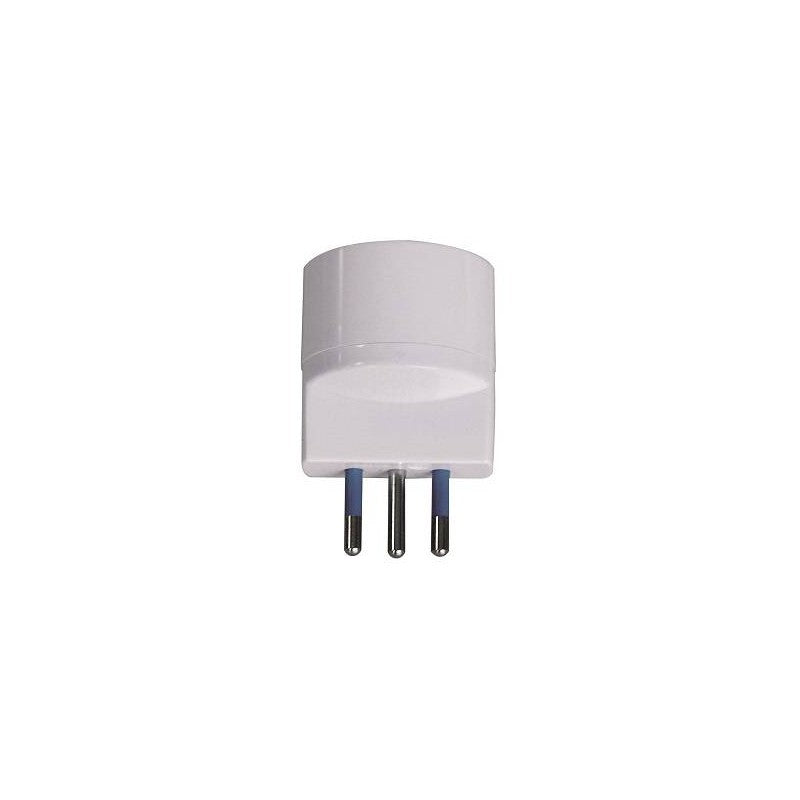 ADATTATORE SPINA 10A 2P+T PRESA STANDARD  TEDESCO IMQ BIANCO SFUSO
