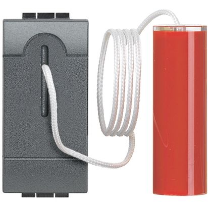 Pulsante a tirante Bticino Living  1NO 10 V 230Vac, antracite L4033