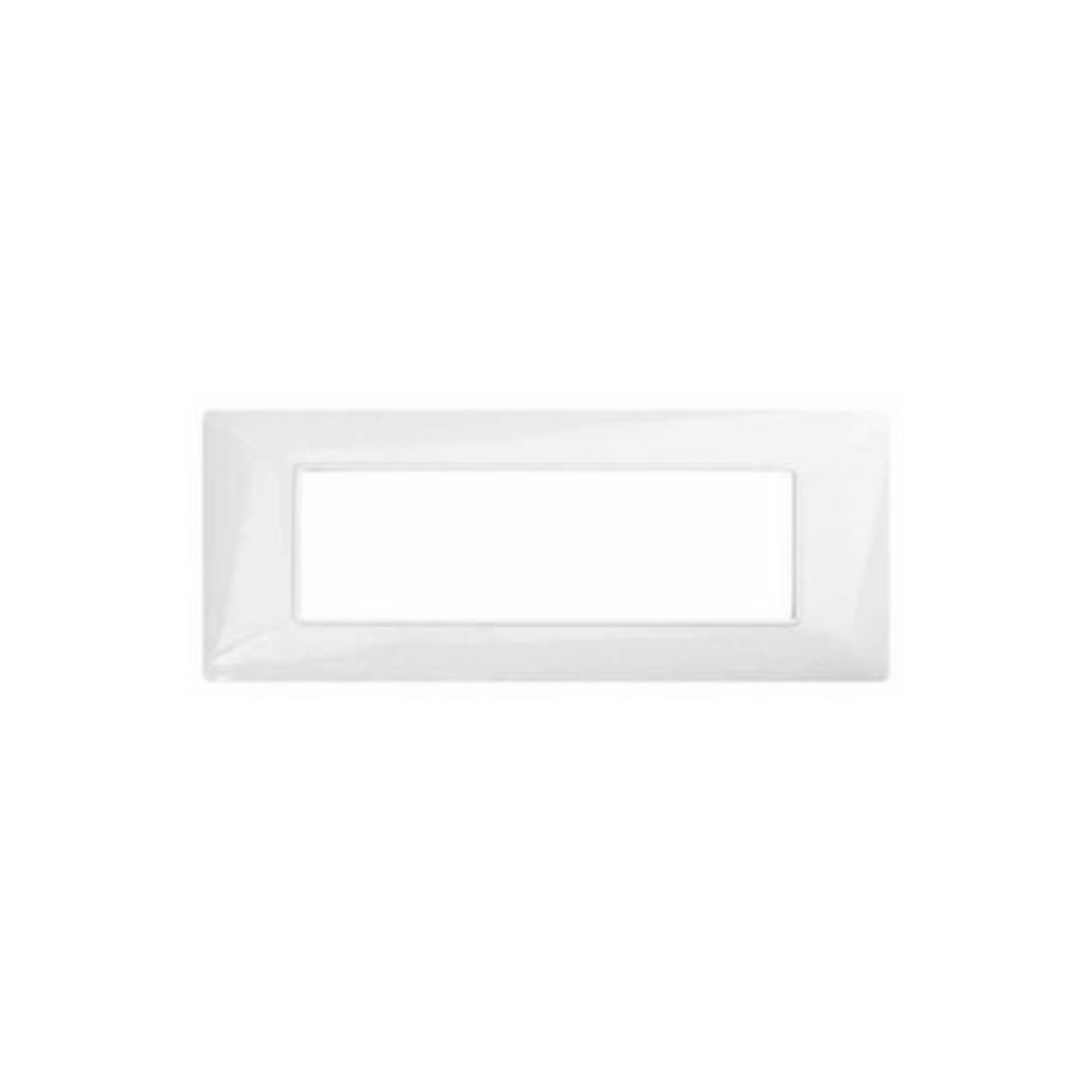 Placca 6 moduli bianca tecnopolimero joy comp. Matix