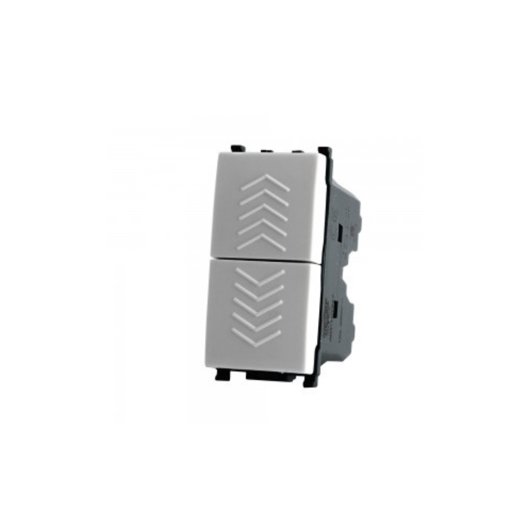 Doppio pulsante saliscendi 622B serie GEM Mapam compatibile Vimar Plana
