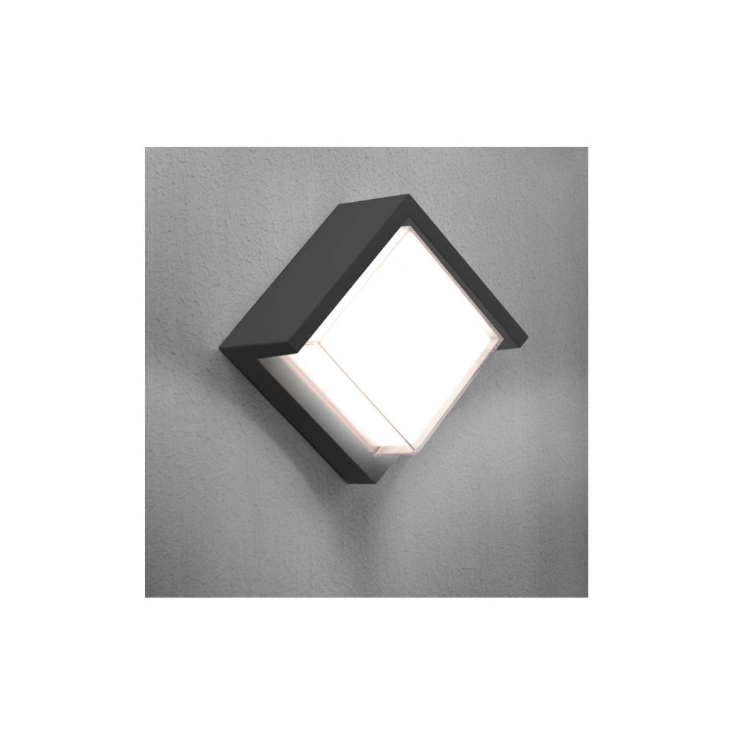 PLAFONIERA LED PURA CUBE GRIGIA  10W 4000K 850Lm  IP65