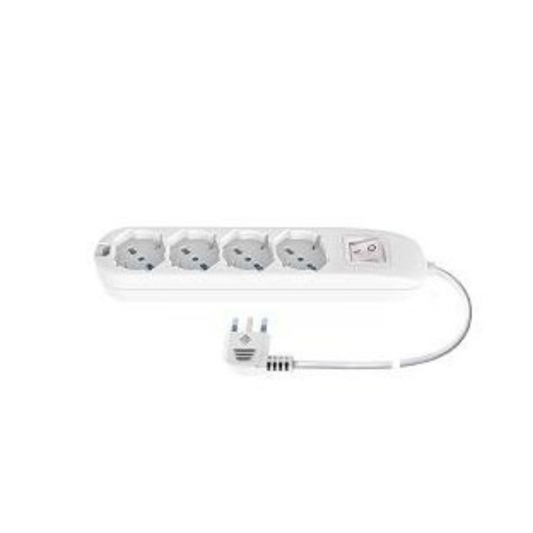 MULTIP 4 USCITE UNIVERSALI INTERR SPINA16A CAVO 1.5M 3500W IMQ BIANCA