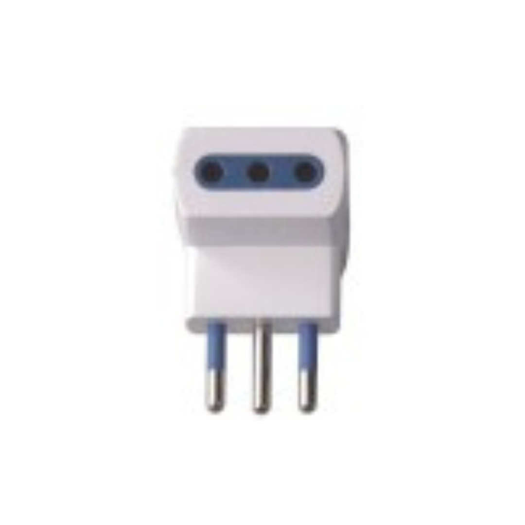 ADATTATORE SPINA 10A 2P+T 3 PRESE 10A 2P+T IMQ BIANCO