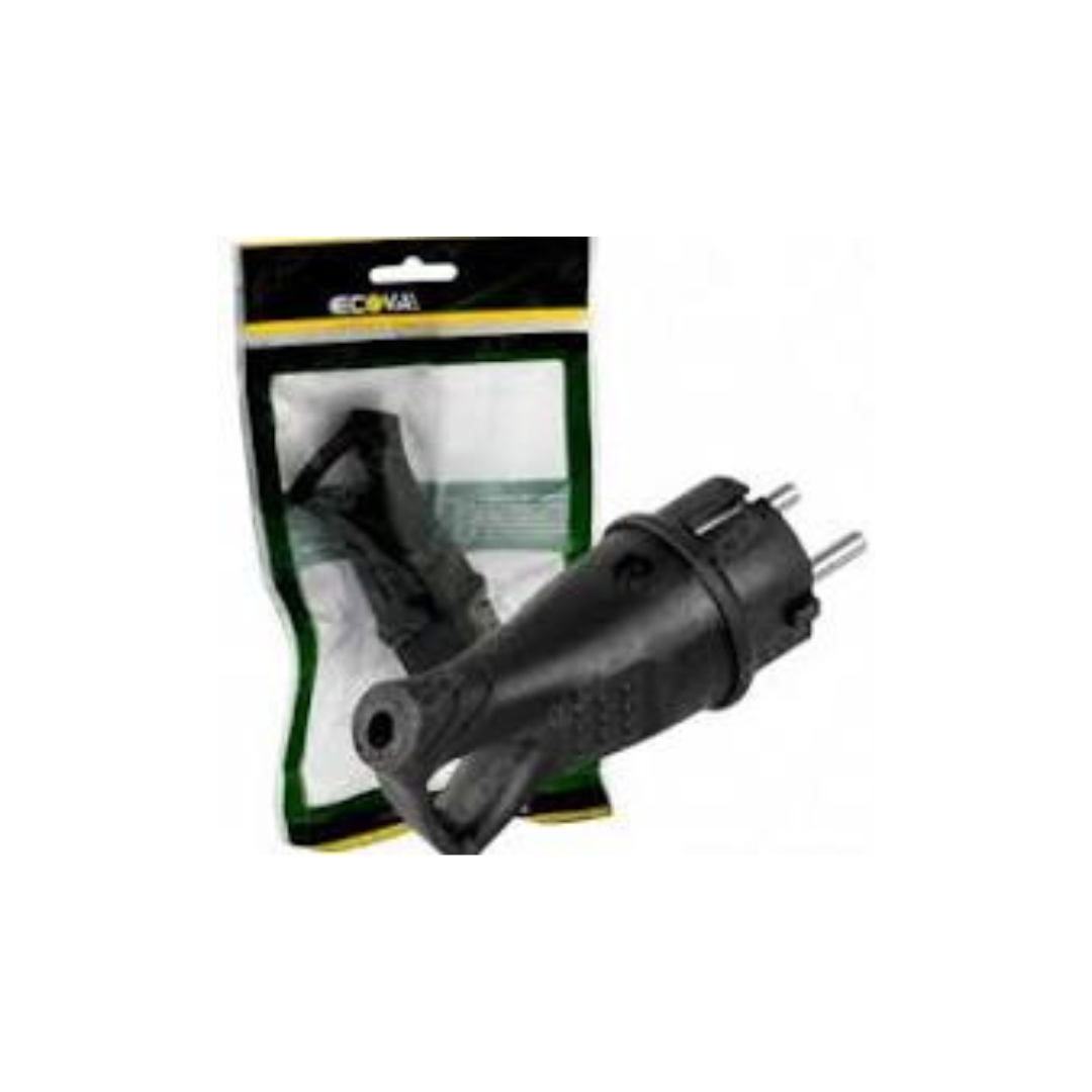 SPINA SCHUKO GOMMA ANTISPRUZZO IP44 CON GANCIO ESTRAZIONE