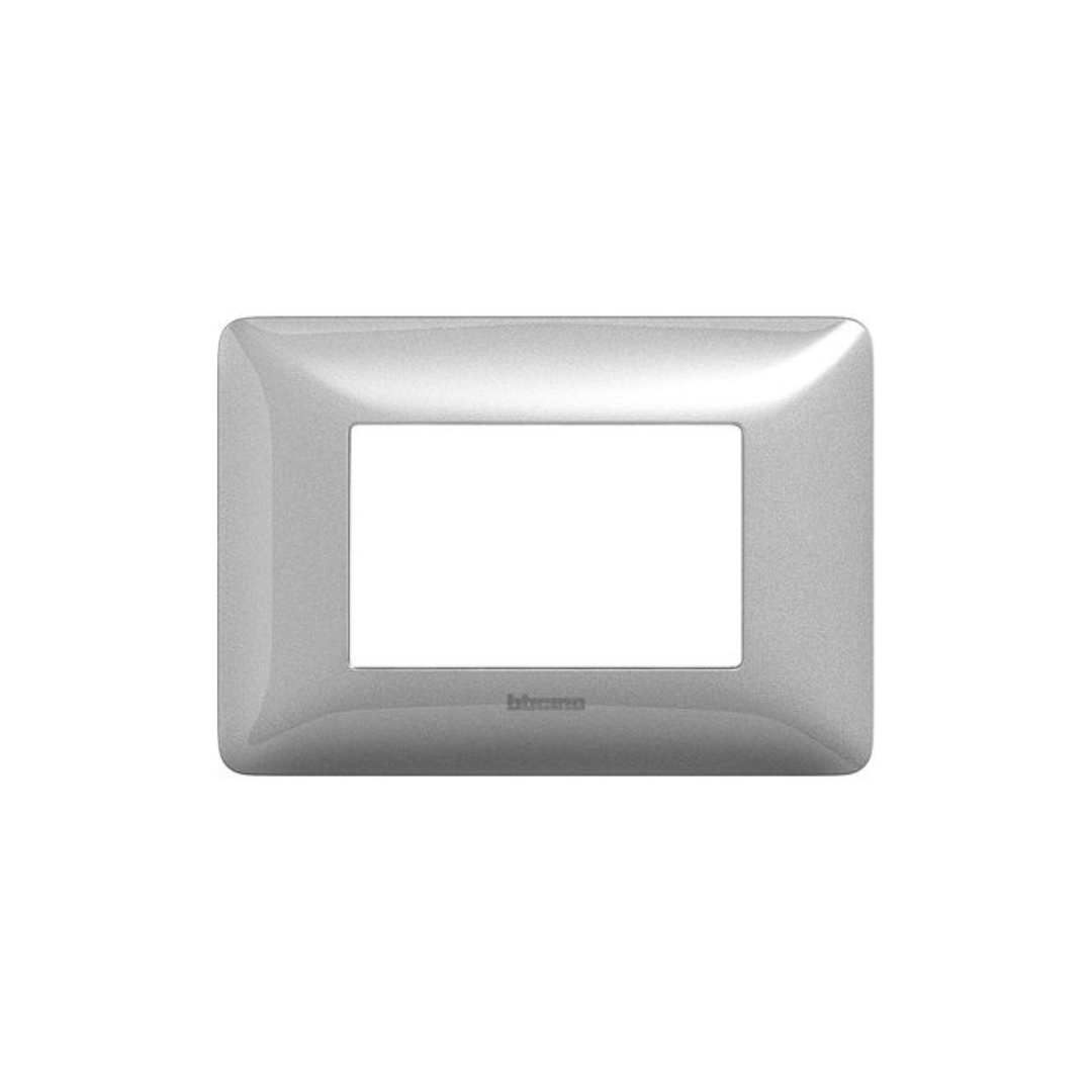 Placca Bticino Matix 3 moduli colore Silver AM4803MSL