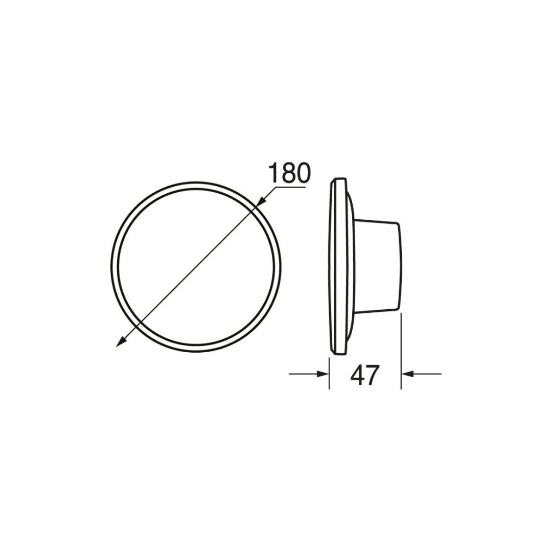 APPLIQUE LED CIRCOLARE D180 TRIPLO CCT IP65 BIANCA