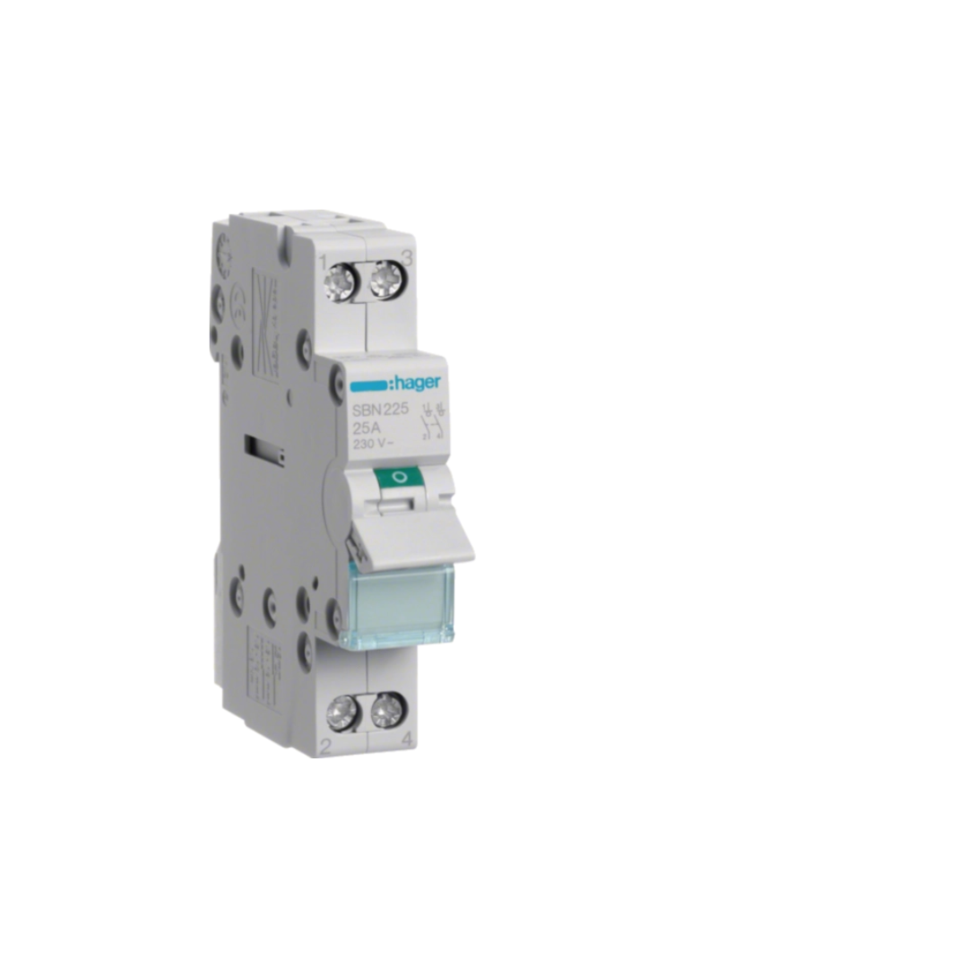 Interruttore Non Automatico 2 Poli 25 A – 1 Modulo DIN