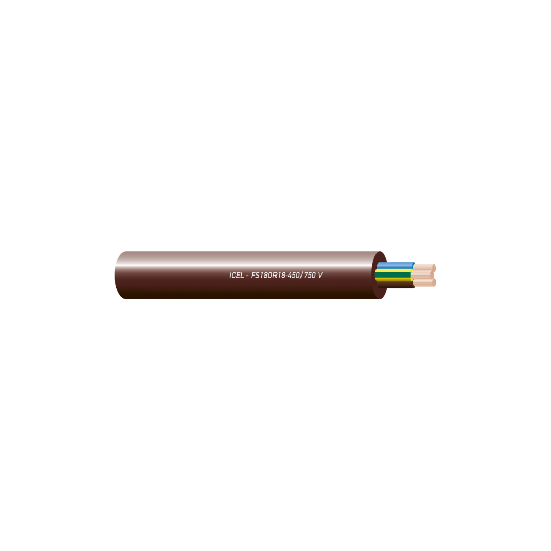 Cavo multipolare FS18OR18 450/750V 3G1.5mmq antifiamma Marrone