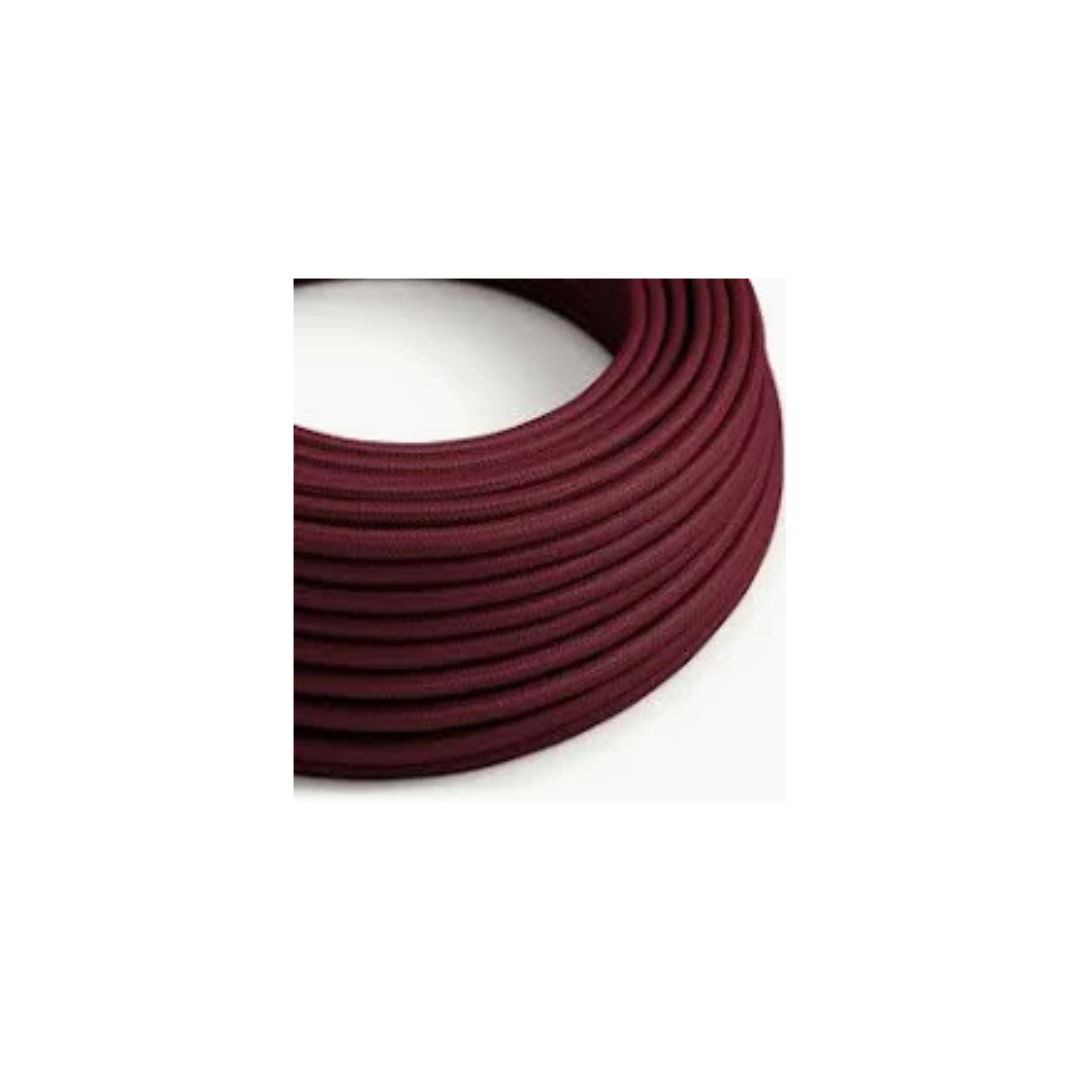Cavo tondo tipo H03VV-F in PVC rivestito 2x0.75 Bordeaux MT