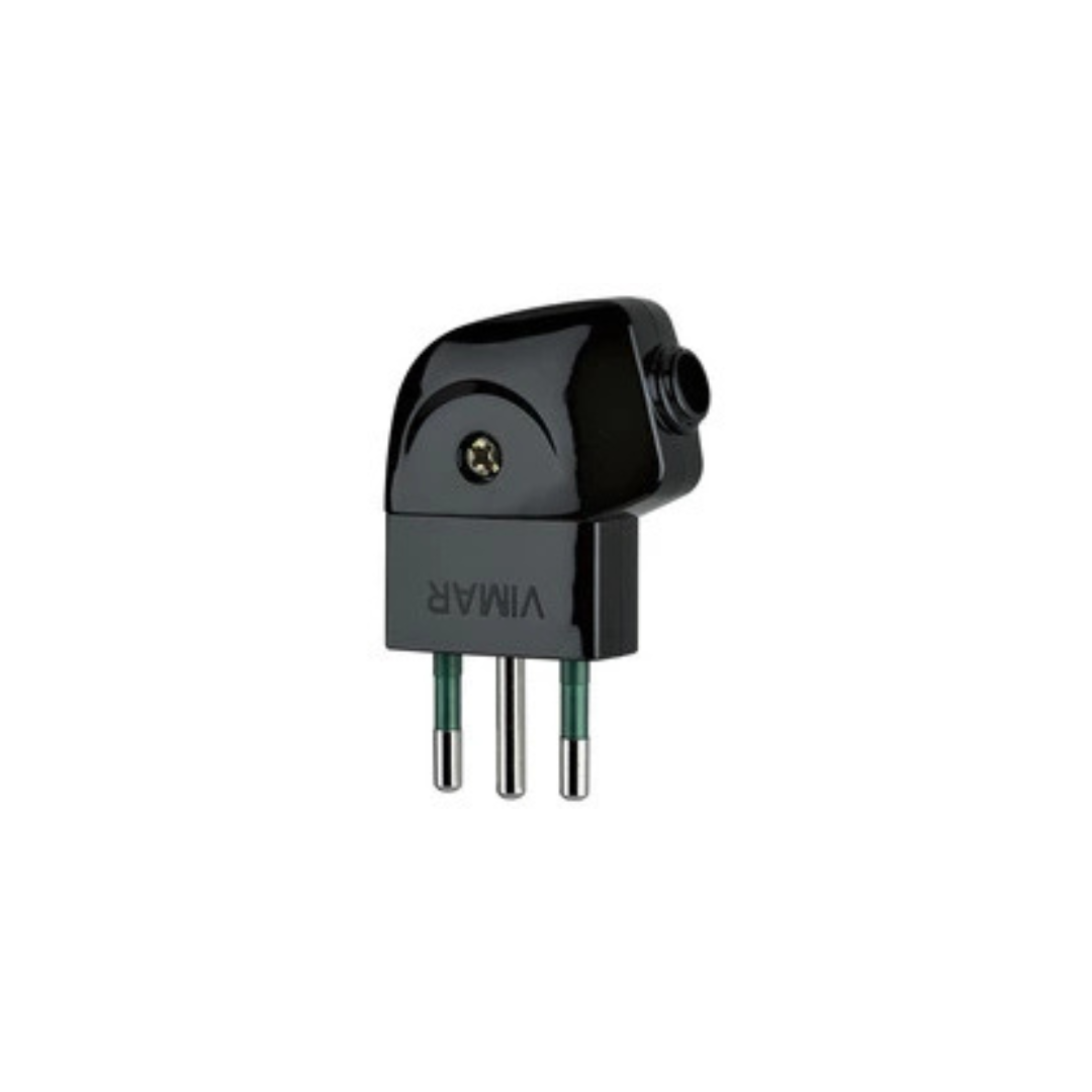 Spina 2P+T 10A S11 90° nero