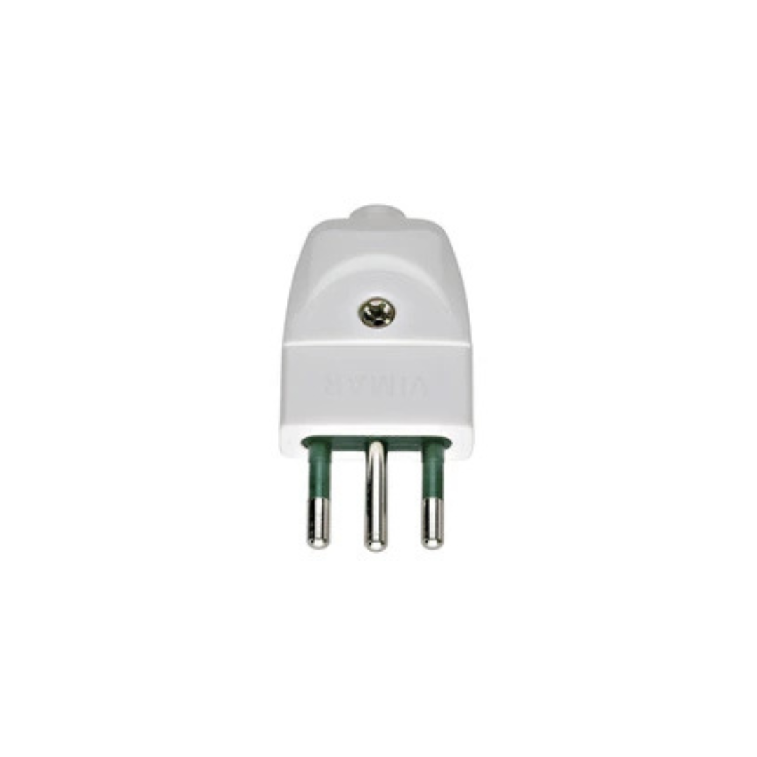 Spina 2P+T 10A S11 assiale bianco