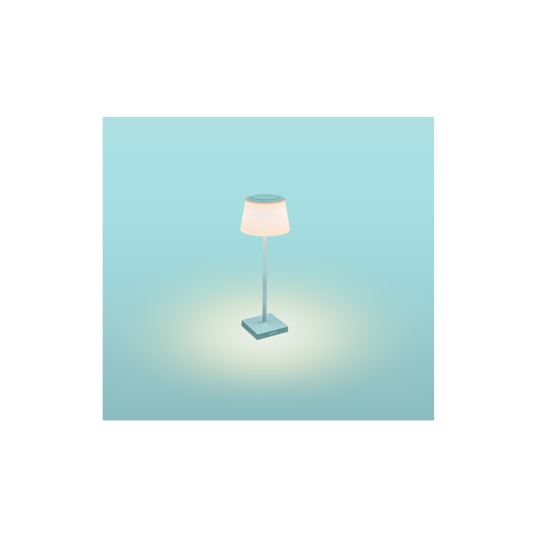 LAMP. DA TAVOLO MARGÒ RICAR. TURCHESE 4W - 3000K - 200 Lm - Dimm. - IP54
