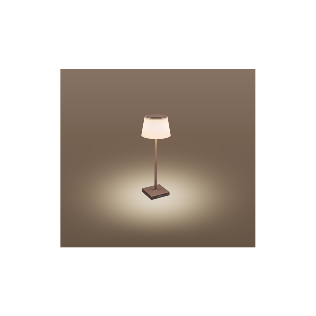 LAMP. DA TAVOLO MARGÒ RICAR. CORTEN 4W - 3000K - 200 Lm - Dimm. - IP54