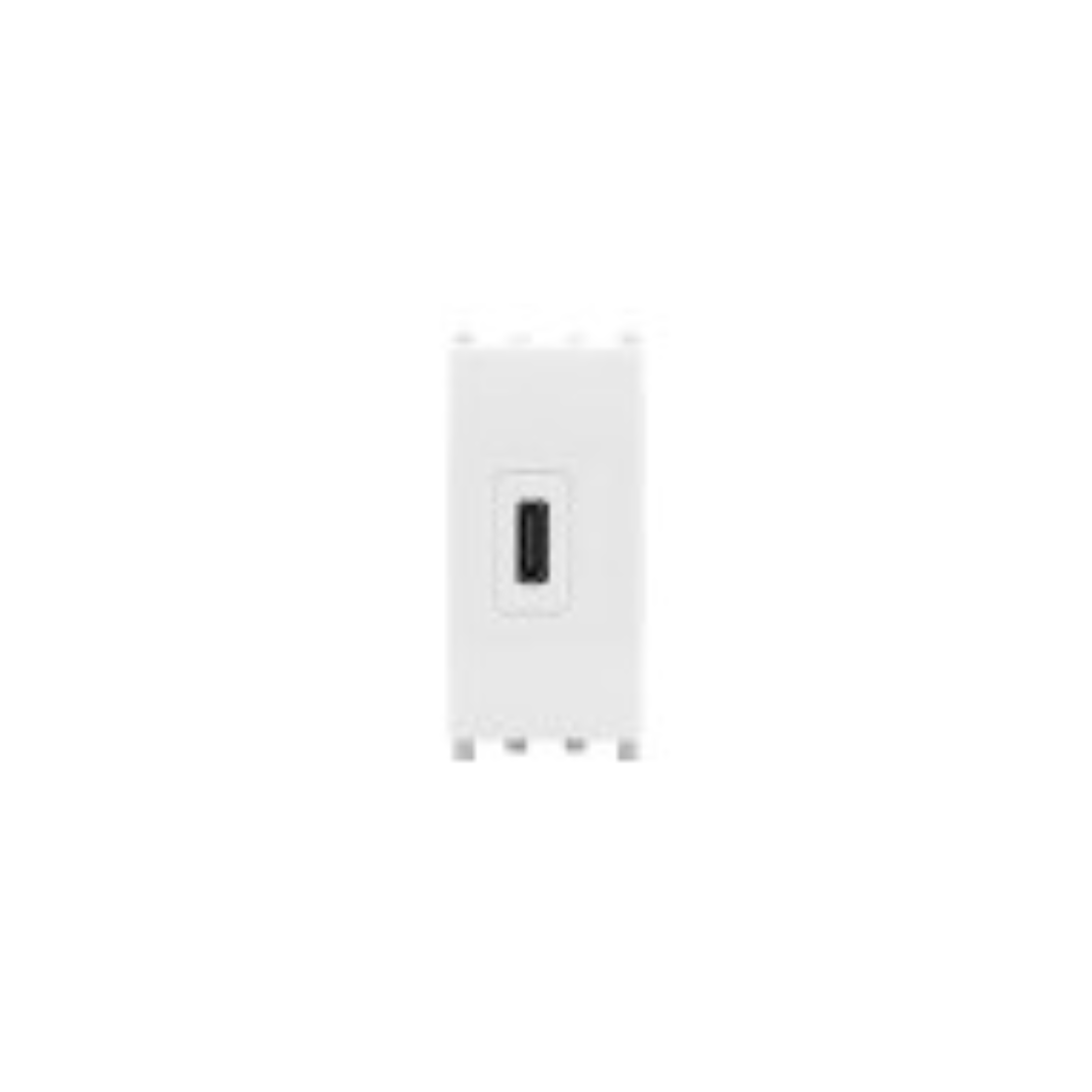 MAPAM Presa USB C T2-Gem 636B Bianco Compatibile Plana