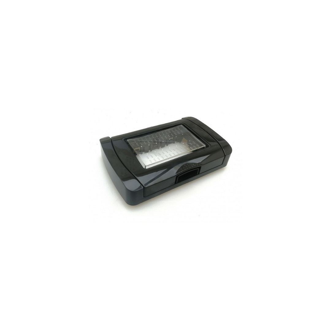 Placca Idrobox IP55 3P Nero/Int-Lgt S8003N Compatibile con serie Living