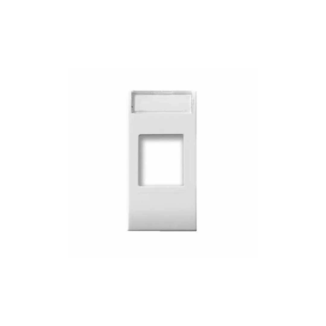 Adattatore per connettori RJ45, Domus S44 colore RAL 9010 - finitura lucida - 1 Mod.