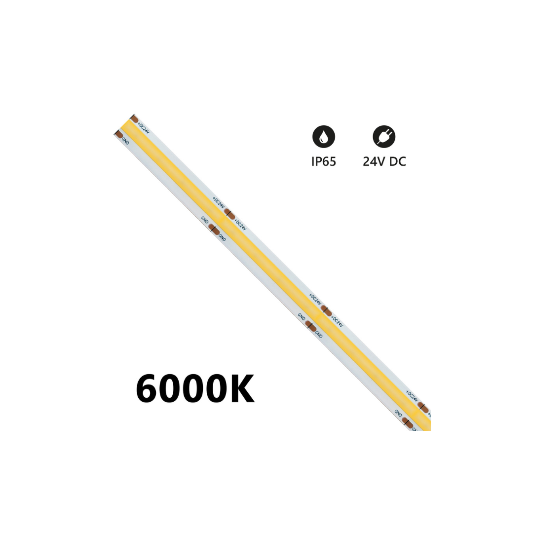 Striscia LED Alcapower COB IP65 5m 6500K 24V 15W/m 1500lm/m 927039