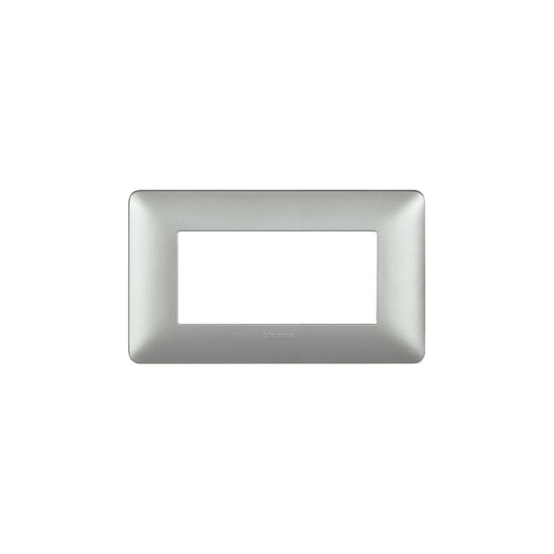 Placca Bticino Matix 4 moduli colore silver AM4804MSL
