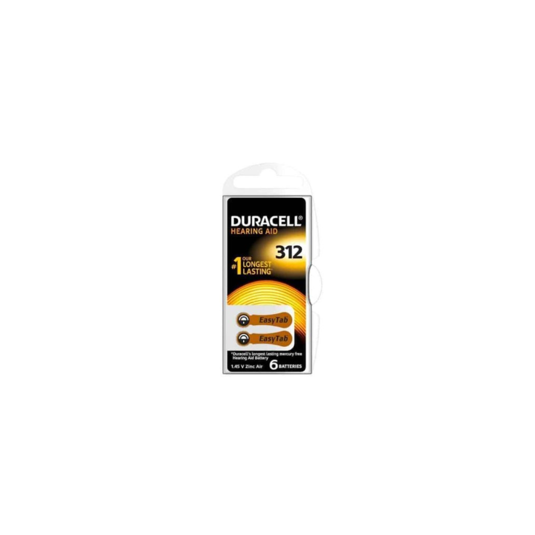 Tipo 312 - DURACELL Hearing Aid EasyTab - Pile per apparecchi acustici