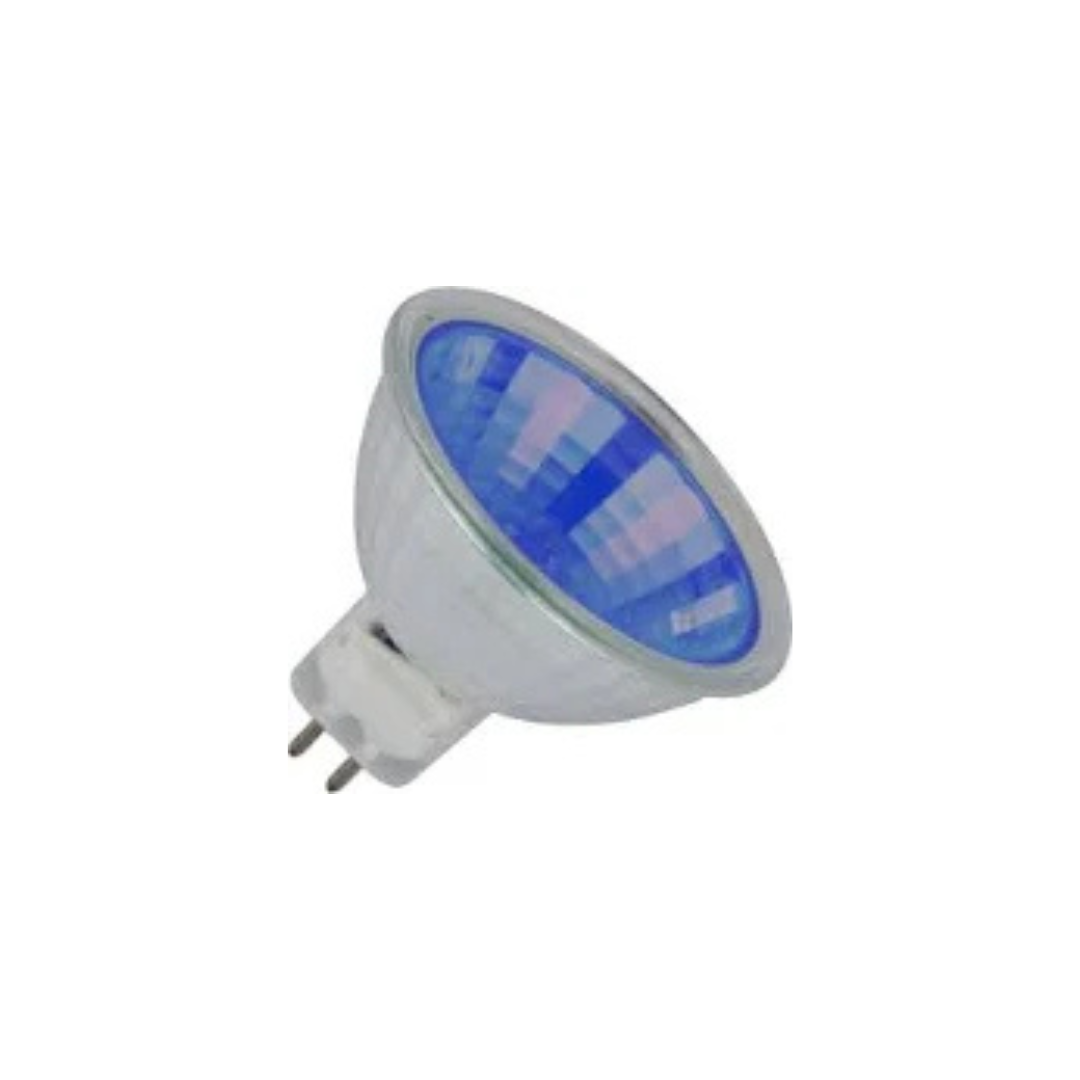 Lampadina alogena dicroica 12v MR16 50w blu