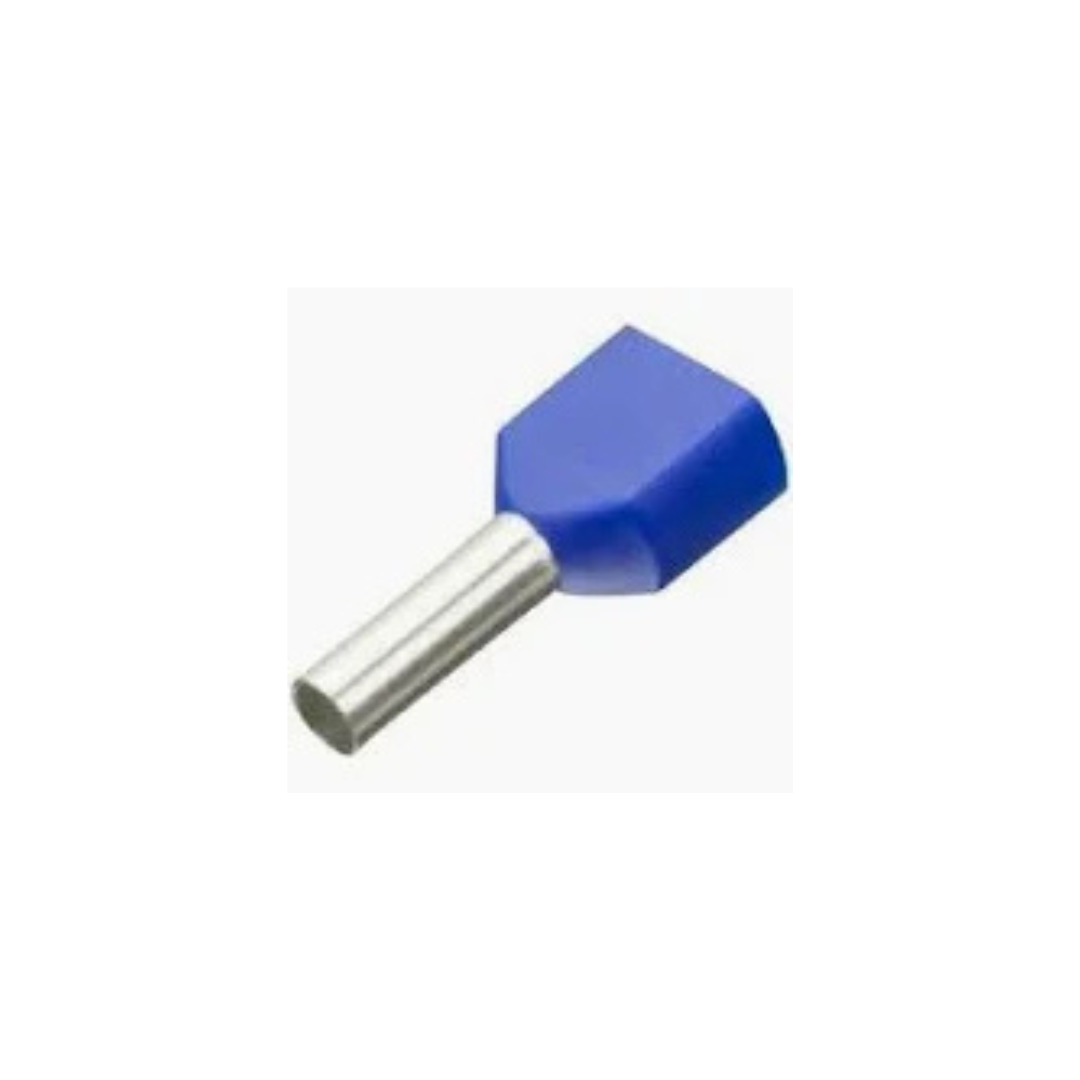 Terminali a bussola a doppio cavo 2x2.5 blu BM.00558