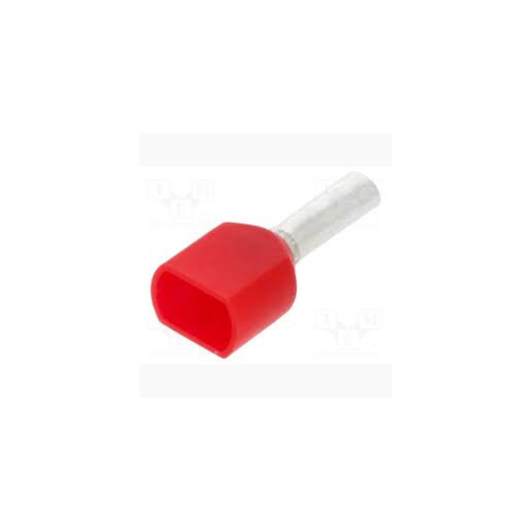 Terminali a bussola cavo doppio 2x10 rosso BM.00662
