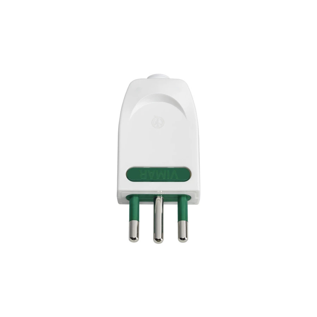 Spina 2P+T10A orientab. S11-SPB11 bianco VIMAR 00203.B