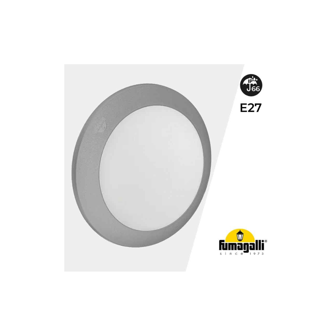 Plafoniera UMBERTA grigia  2XE27 FUMAGALLI    cod. 1b3000000lye28
