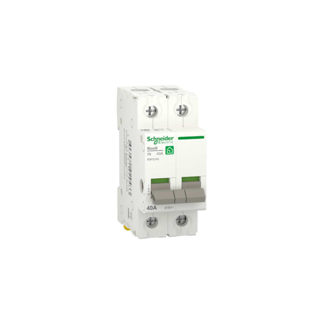 Interruttore Sezionatore Schneider Electric Resi9 IN –R9PS240  2 Poli, 40A