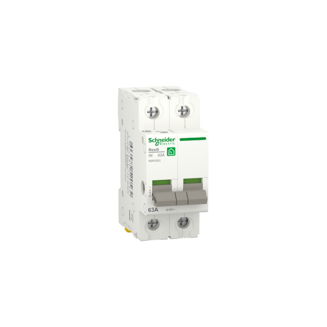 Interruttore Sezionatore 2 Poli 63A Schneider Electric R9PS263 Resi9 IN