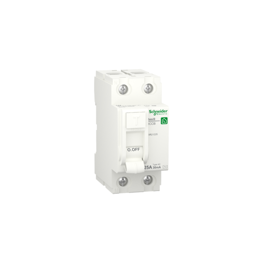 Interruttore Differenziale Selettivo 2 Poli 25A 300mA Tipo AC Schneider Electric R9R25225 Resi9