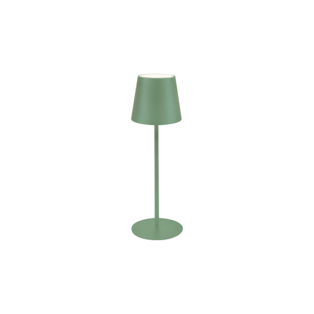 Lampada Audrey Ricaricabile Verde Salvia EL151 – Lampada da Tavolo LED Design -LUCE QUADRA