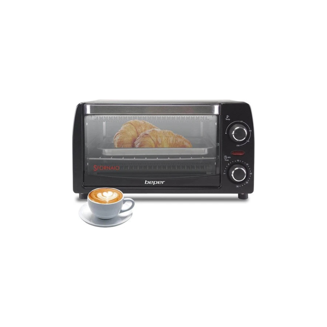 Forno Elettrico Ventilato Beper 12 Litri 1050W – Compatto per Cotture Rapide e Uniformi