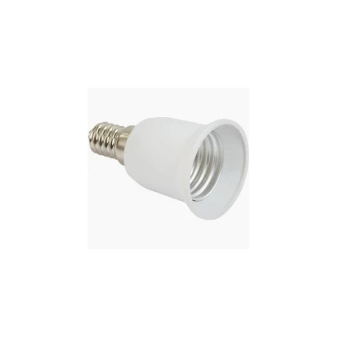 Adattatore Portalampada E14 a E27 Bianco – Max8 83232 Corpo Plastico