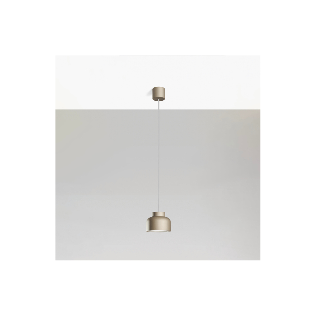 Lampada a Sospensione Bottone Sabbia 1x12W GX53 – Vivida SKU PLS002.30.SA