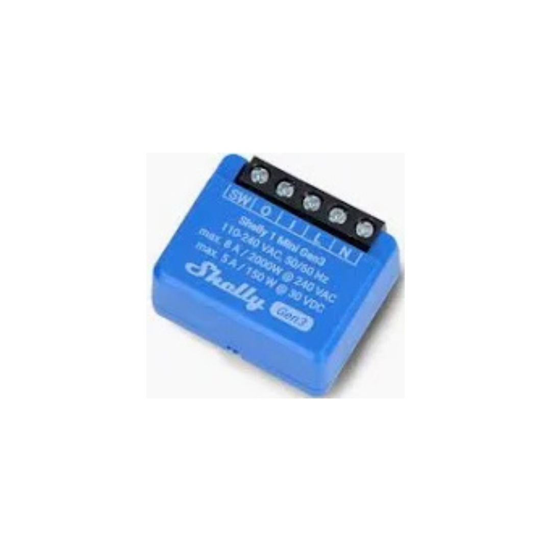 Relè Shelly 1 Mini Gen 3 – Interruttore WiFi per Domotica