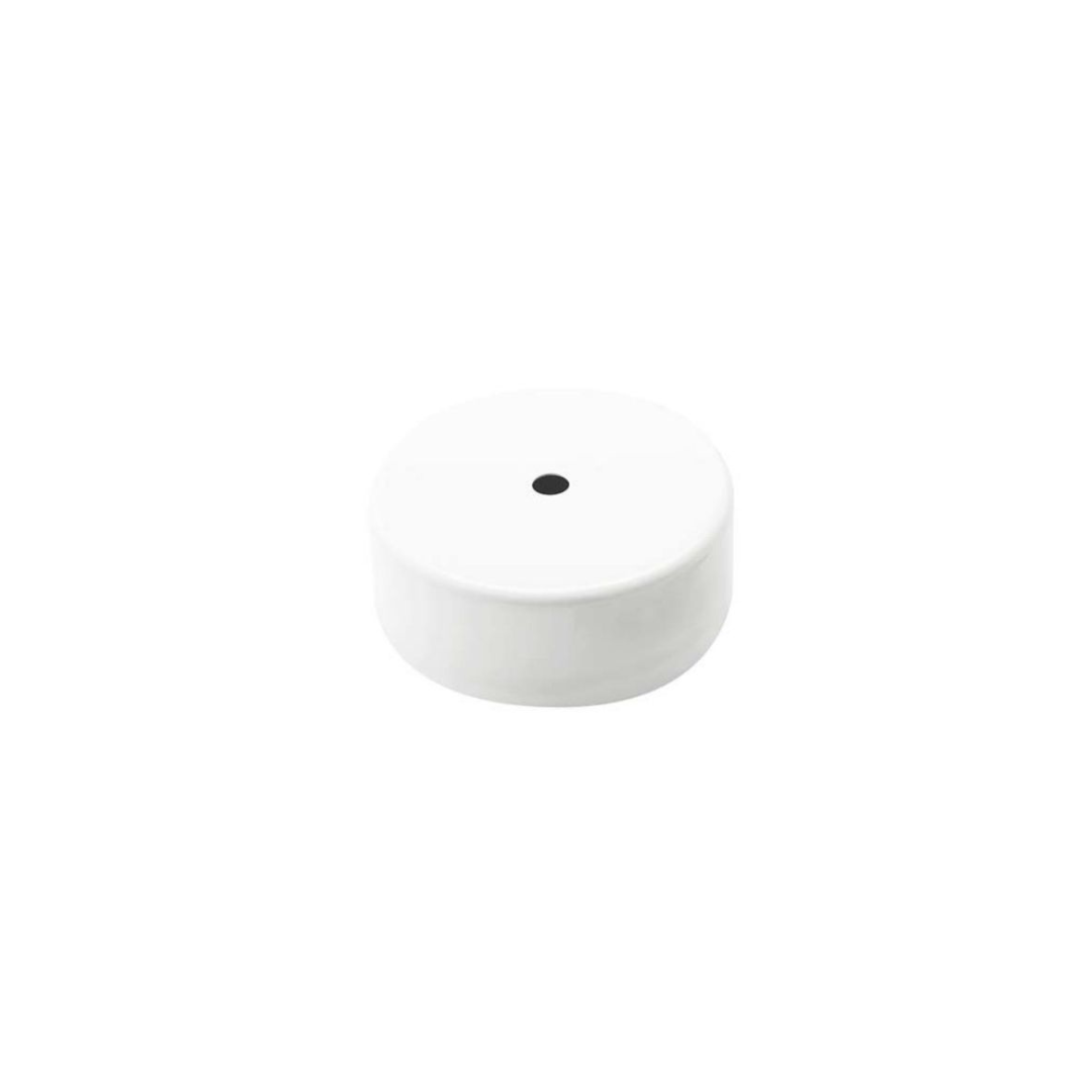 Rosone Cilindrico in Metallo Bianco 1 Foro per Pendel FAI 1159/BI