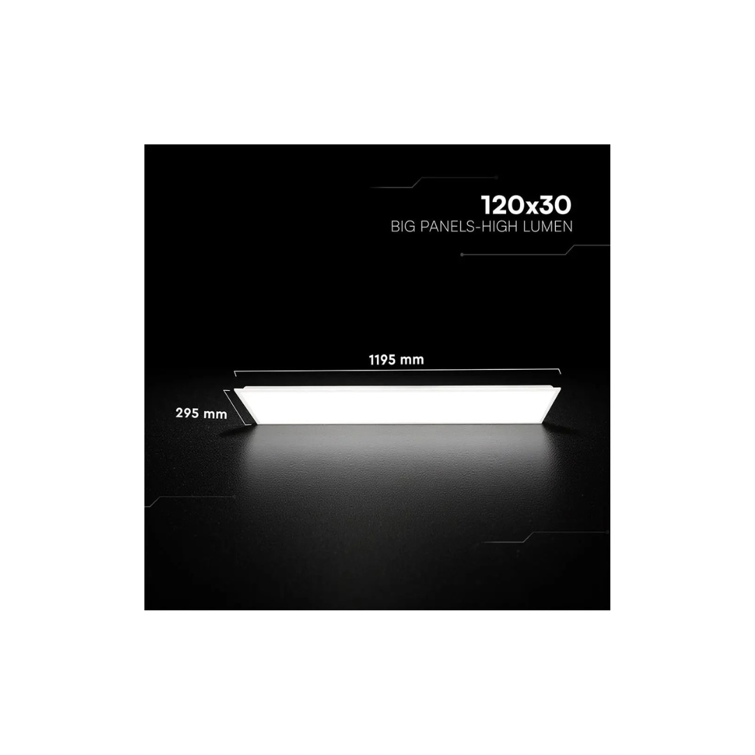 Pannello LED da incasso 1200x300 mm 40W 120 lm/W 4000K Chip CREE con driver incluso