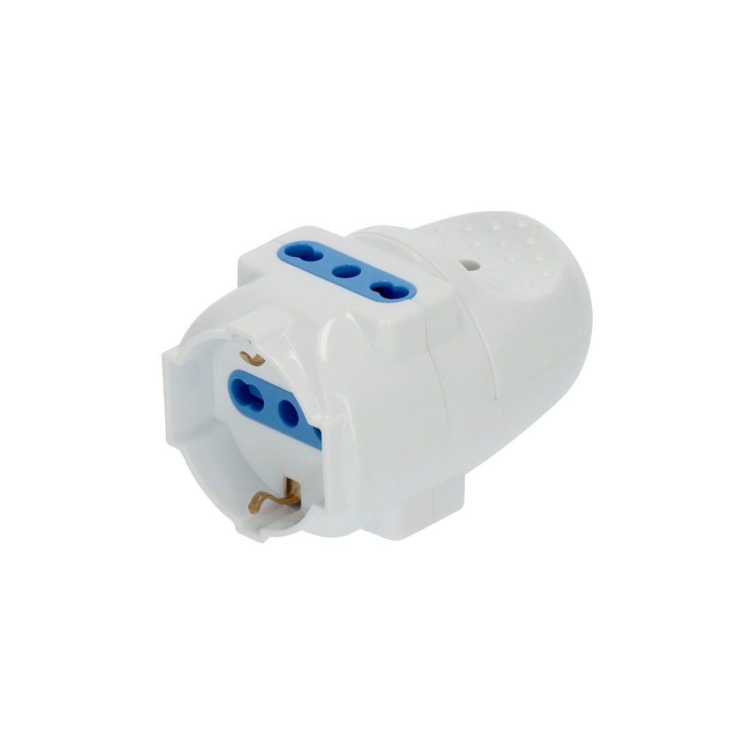 Adattatore Brennenstuhl Combo-Line 1 Schuko + 2 Prese Bipasso 10/16A Bianco