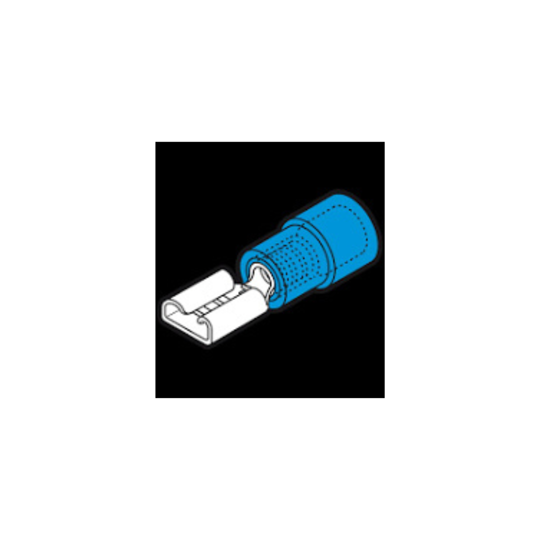 Innesto Femmina Cembre BF-F608 Blu 6,3x0,8 mm Preisolato 1,5-2,5 mm² Sfuso