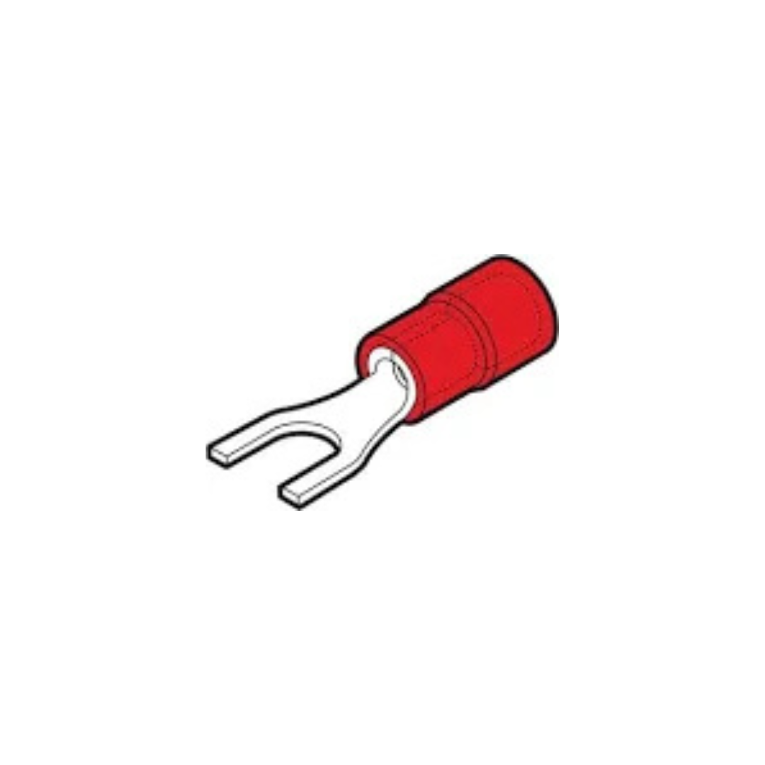 Capocorda a Forchetta Cembre RF-U4 Rosso M4 Preisolato 0,25-1,5 mm² Sfuso