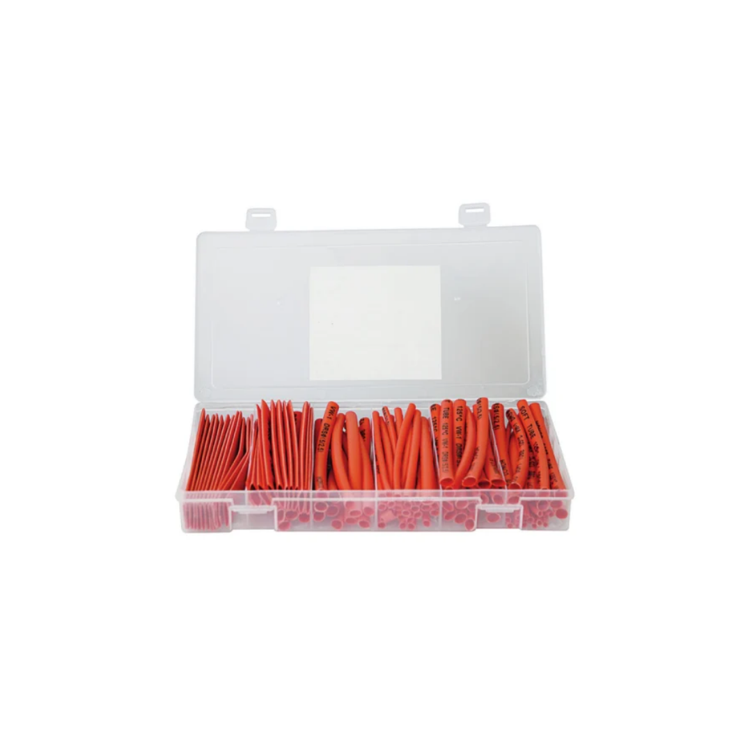 Kit Guaina Termorestringente Rossa 100 Pezzi – Diametri 2, 3, 5, 6, 8 e 10 mm, Lunghezza 10 cm