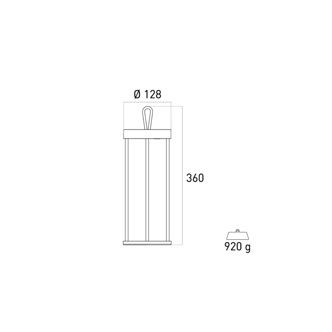 Lampada LED da Tavolo Nera 3W 3000K 140 lm – Century Italia ATHENE-033030