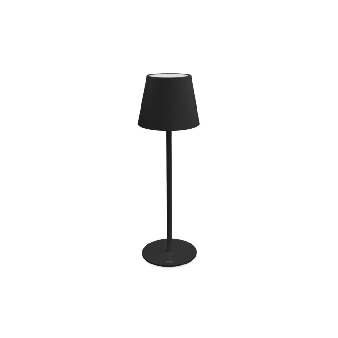 Lampada da Tavolo LED NINA Ricaricabile Nera IP44 – Century Italia NIN-3630NE