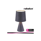 Lampada da Tavolo NALANI Grigia in Ceramica e Velluto E14 Max 40W – Rabalux 2695
