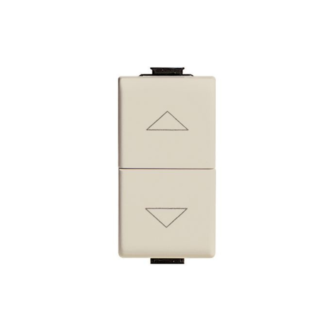 Pulsante doppio Bticino Matix avorio 1P (NO) + 1P (NO) 10 A 250 Va.c. interbloccato A5037