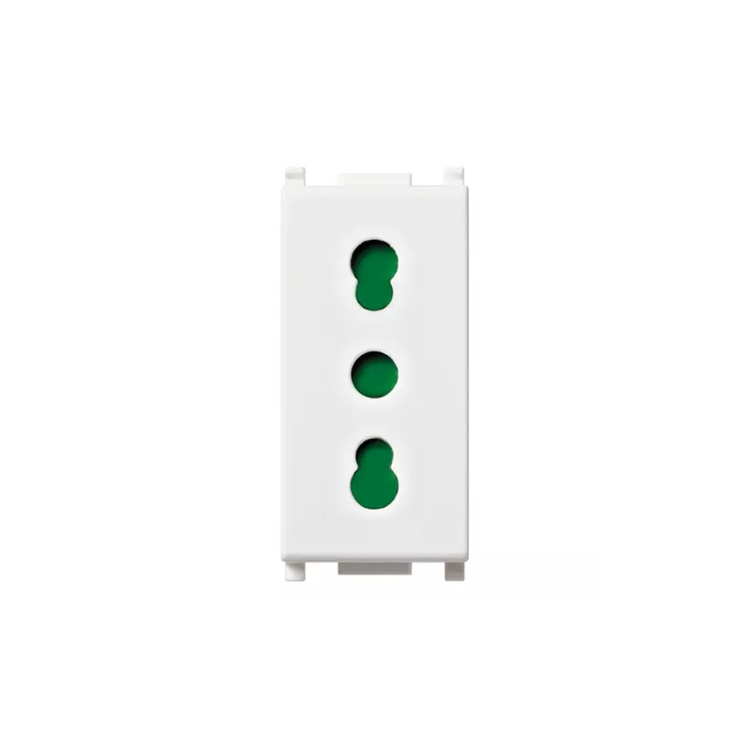 Presa 2P+T 16A P17/11 bianco Plana 14203